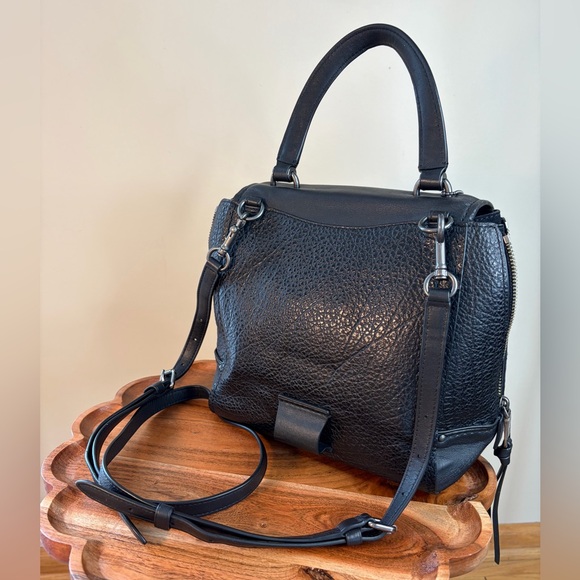 Coach Faye Black Leather Convertible Backpack Crossbody Satchel F30525 Like New - Picture 5 of 17